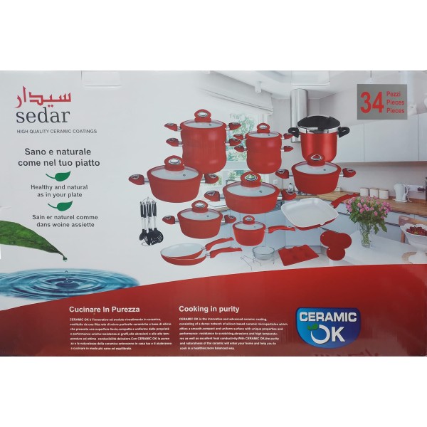 Sedar -  batterie de cuisine - 34 pcs