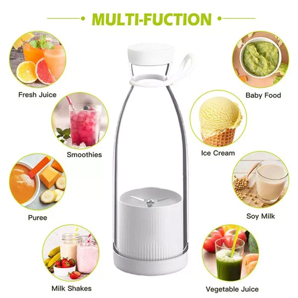 Mixer Smoothie Maker,Portable Mixer avec USB Rechargeable ,420ml