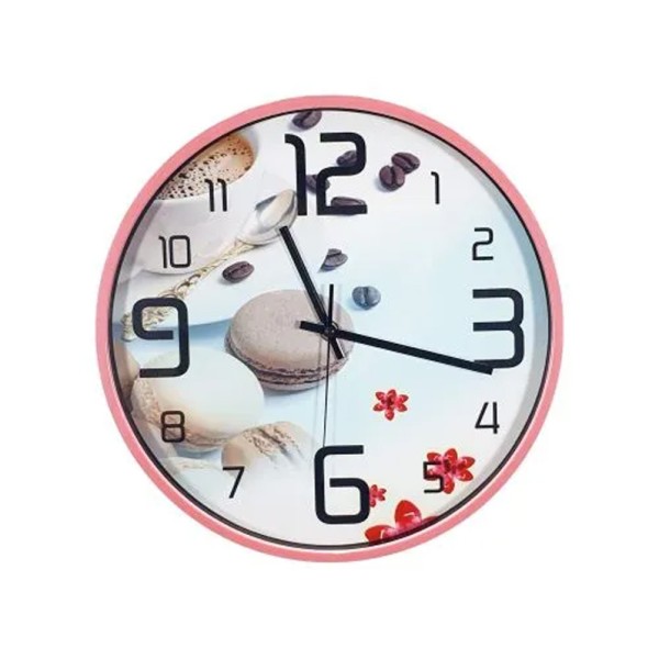 Horloge Mural – Rose saumon – Diamètre : 30 cm